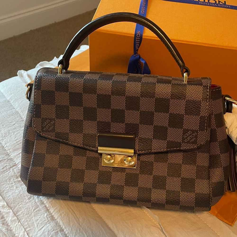 Croisette checkerboard pattern handbag
